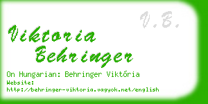 viktoria behringer business card